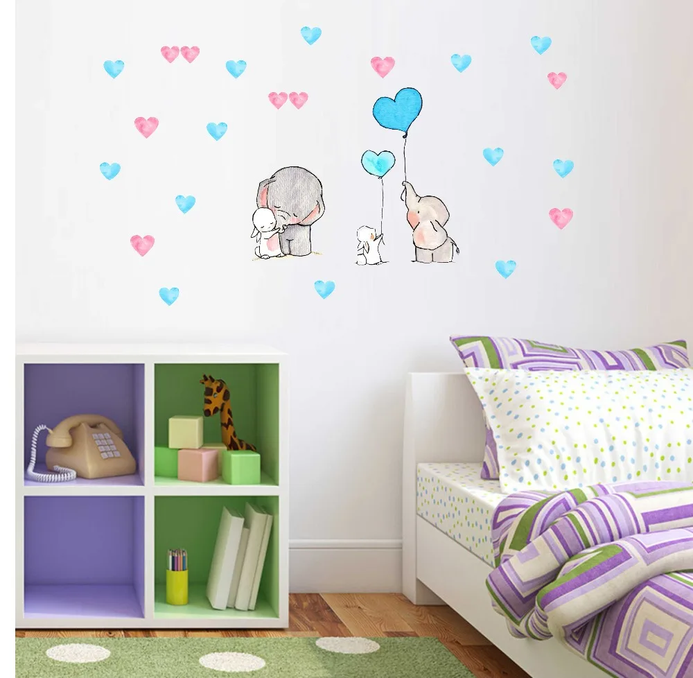 cartoon animal  elephant rabbit heart (4)