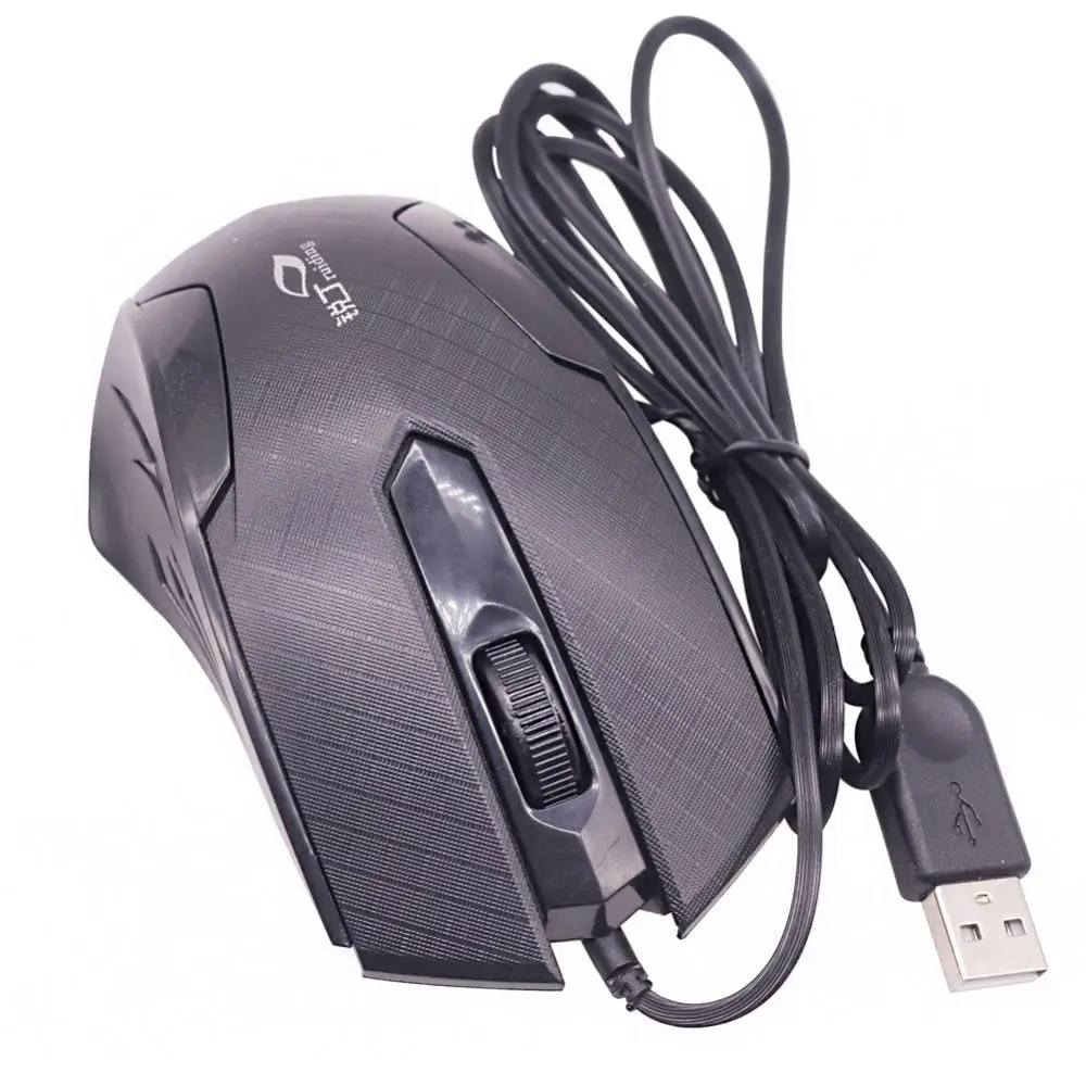 1 pcs 1.5M USB Wired Mouse Rechargeable One wheel USB cable length Computer Office Accessories d15