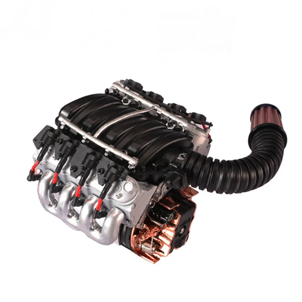 

HIINST Simulation V8 Engine Cover + Fan Radiator For Traxxas TRX4 D90 D110 D130 SCX10 19APR30 P35