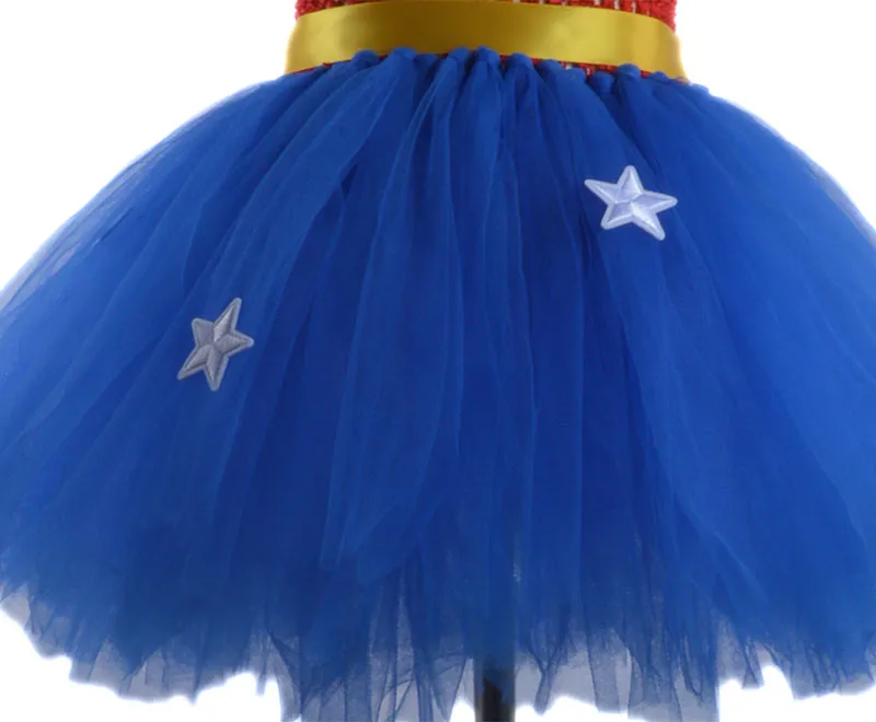 Wonder-Woman/платье для девочек; одежда для костюмированной вечеринки для девочек; костюм супер героя; платье-пачка для девочек; реквизит для фотосессии; модные платья