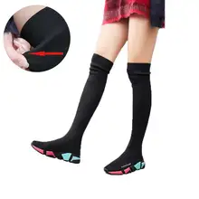 Женские ботинки; женские модные высокие сапоги; женская обувь; Chaussure; вязаные эластичные зимние сапоги; женская обувь; Botas;