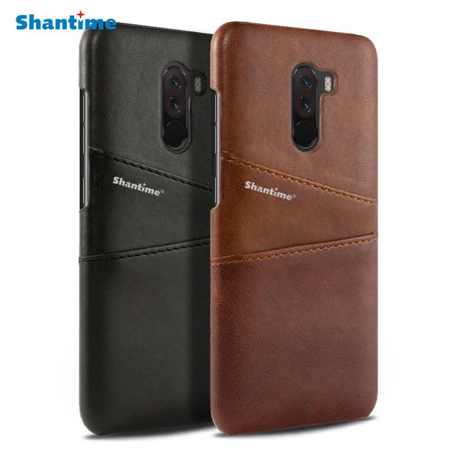 Best Price Luxury  Pu Leather Back Cover For Xiaomi Pocophone F1 Business Style Case For Xiaomi Poco F1 Wallet Card Slots Phone Case