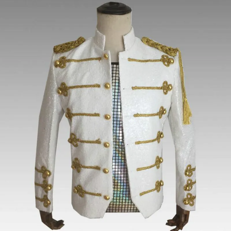 

New in Europe and America Michael Jackson sequin costume nightclub bar male band rock singer costume