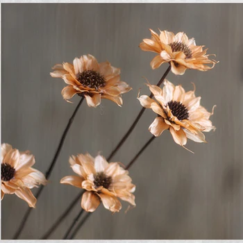 

2 Pieces Hermit Flower Handmade Natural Plant Combination With Long Rod Two Colors Home Party Decoration