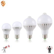 LED PIR Motion Sensor Lamp 3W 5W 220v Led Bulb 7W 9W Auto Smart Led PIR Infrared Body Sound Light E27 Motion Sensor Light