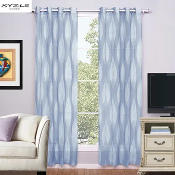 

XYZLS 1PC Home Decor Fresh Voile Curtains Bedroom Sheer Curtain Living Room Kitchen Tulle Modern Window Treatments 3 Colors