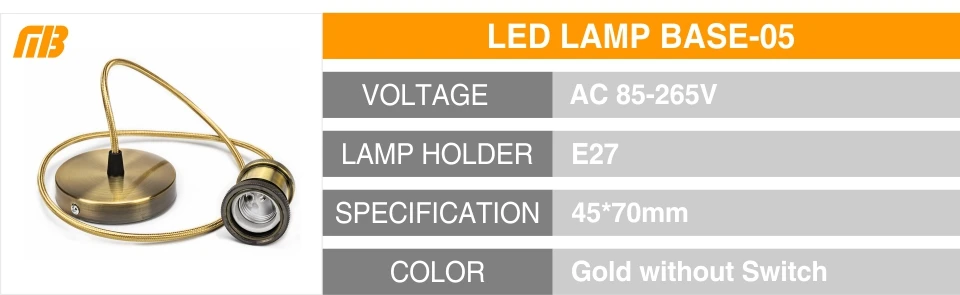 Светодиодный держатель лампы 1 м Ретро винтажный AC85-265V E27 Лофт креативный промышленный подвесной светильник базовый Декор античный винтовой светильник