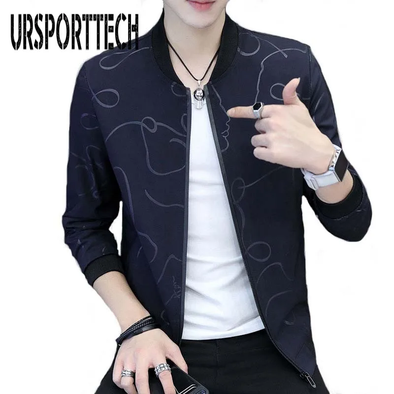 

Spring Printing Jackets Fashion Brand Mens Bomber Jacket Thin Men Baseball Jackets Casual Jacket Coat Overcoat For Male Clothing
