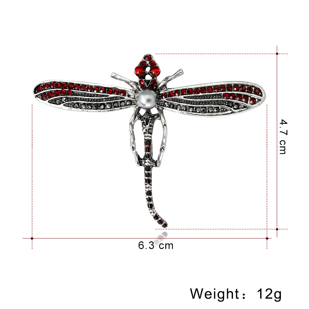 Новое поступление, персональные броши в виде стрекозы, насекомых, жемчуга, кристаллов, для женщин, девушек, корсаж, ювелирные изделия, подарки, очаровательные аксессуары