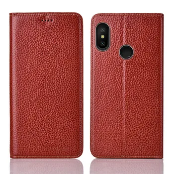 

for Xiaomi redmi note 6 Pro Case Flip Genuine Leather Soft Silicon Back Cover for Xiaomi redmi note 6 Coque