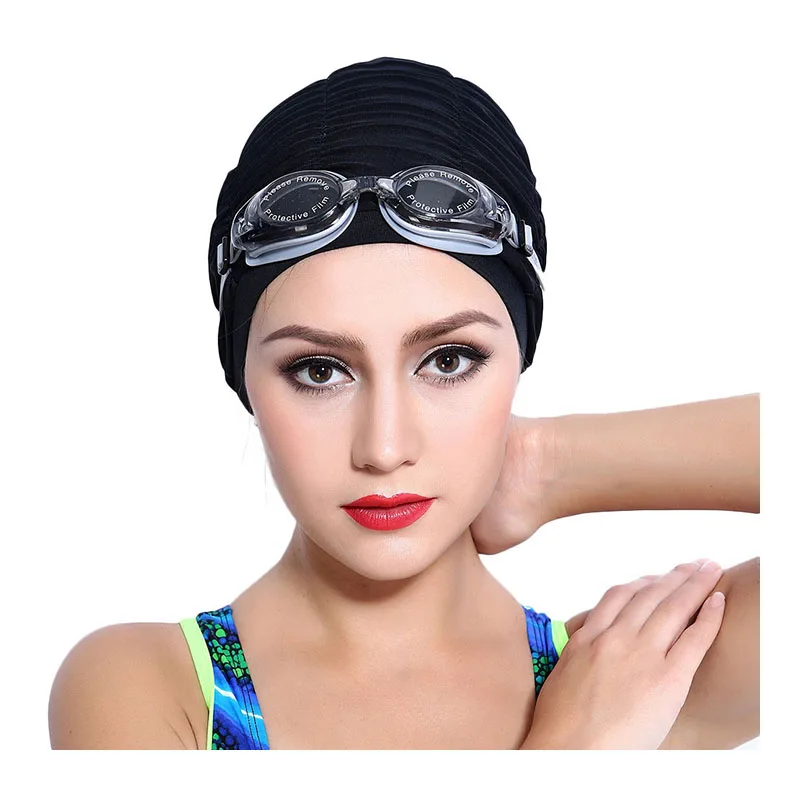 Buy Drape Stretch Womens Swimming Cap Seaside Sport