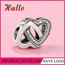 Entwined Love Charm Fit 925 sterling silver original bracelets breloques plata de ley charms silver 925 original