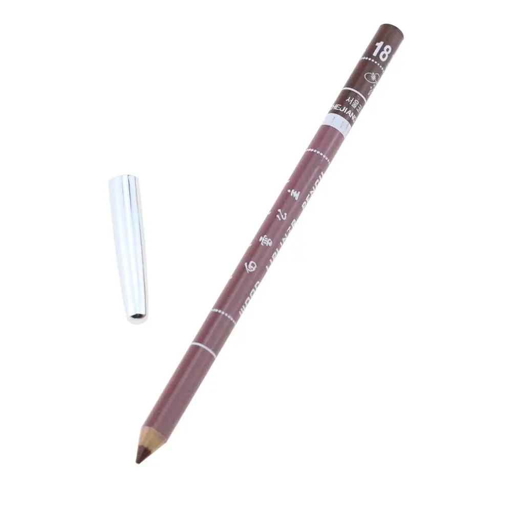 1 шт. Косметический профессиональный Водостойкий карандаш для губ Мягкий карандаш для макияжа - Цвет: 18