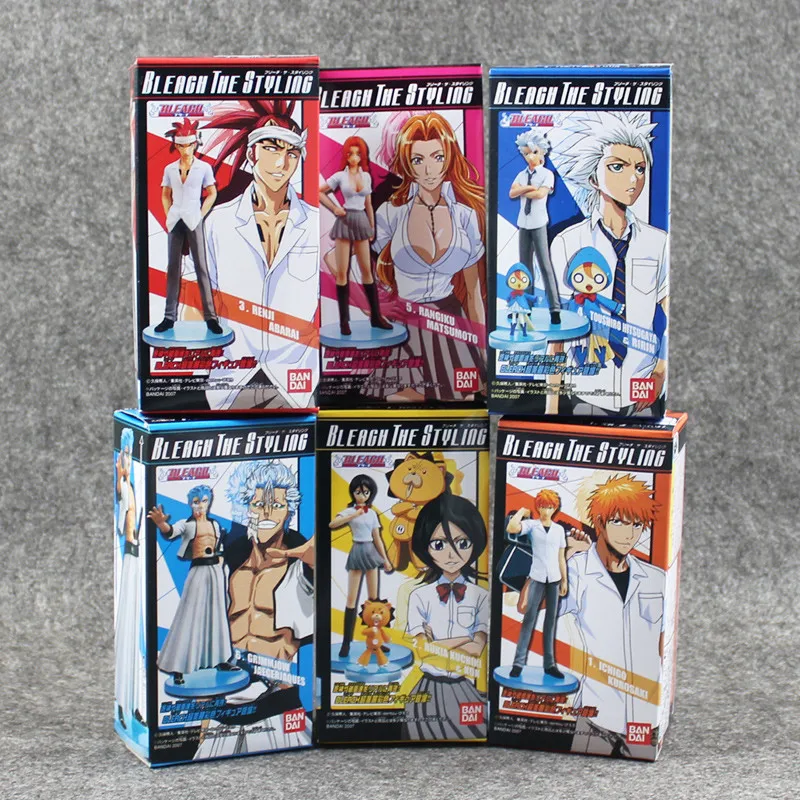 8Pcs/Lot Anime Bleach Toys Kurosaki Ichigo Kuchiki Rukia Aizen Sousuke