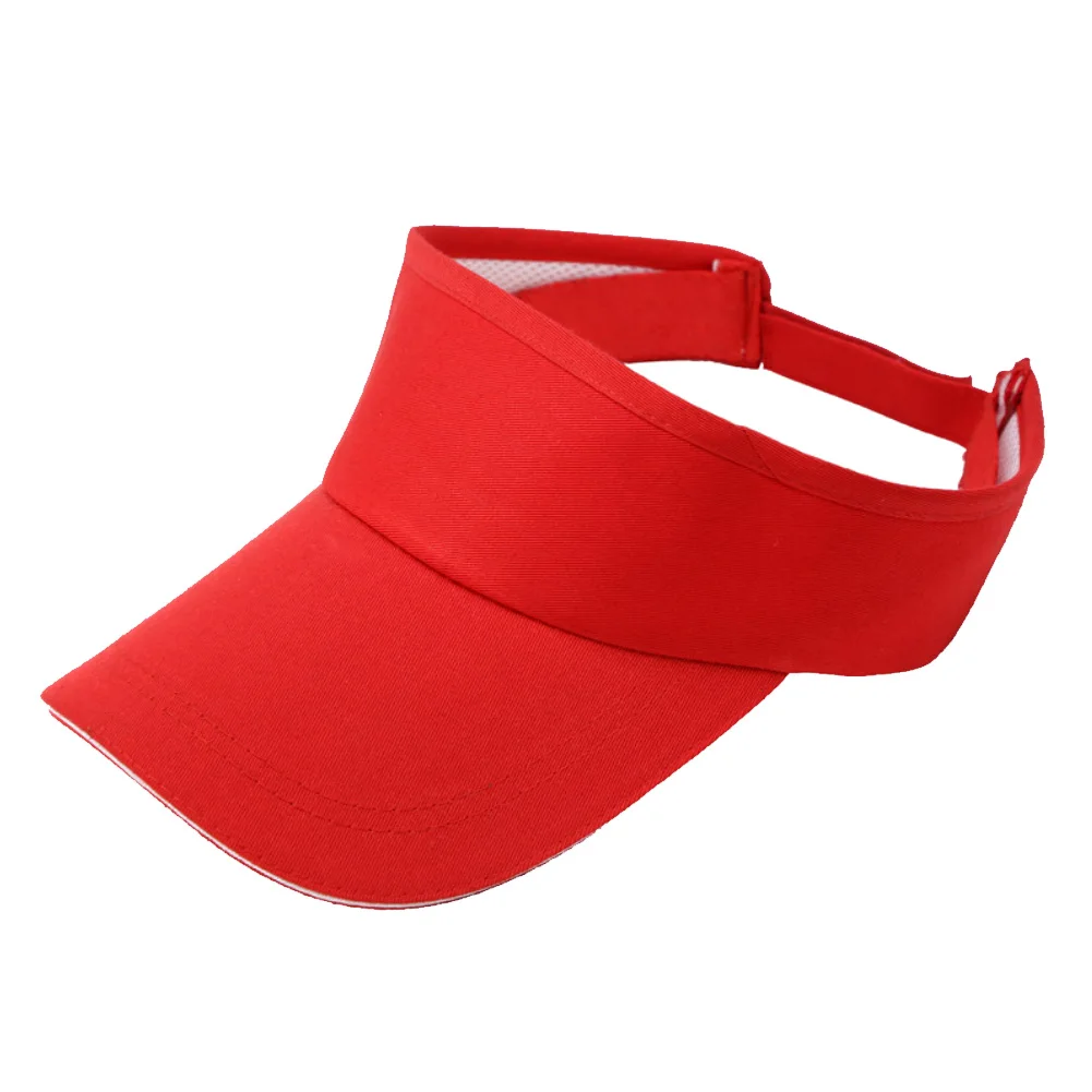 Women Men Adjustable Half-Head Sun Protection Visor Baseball Golf Hat Summer UV Protection Sun Visor Cotton Sports Headband Cap