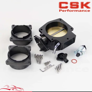 

102mm Throttle Body / TPS + Mass Air Flow Maf Adapter Ends Fits For 98-02 Ls1 Chevy Black / Silver