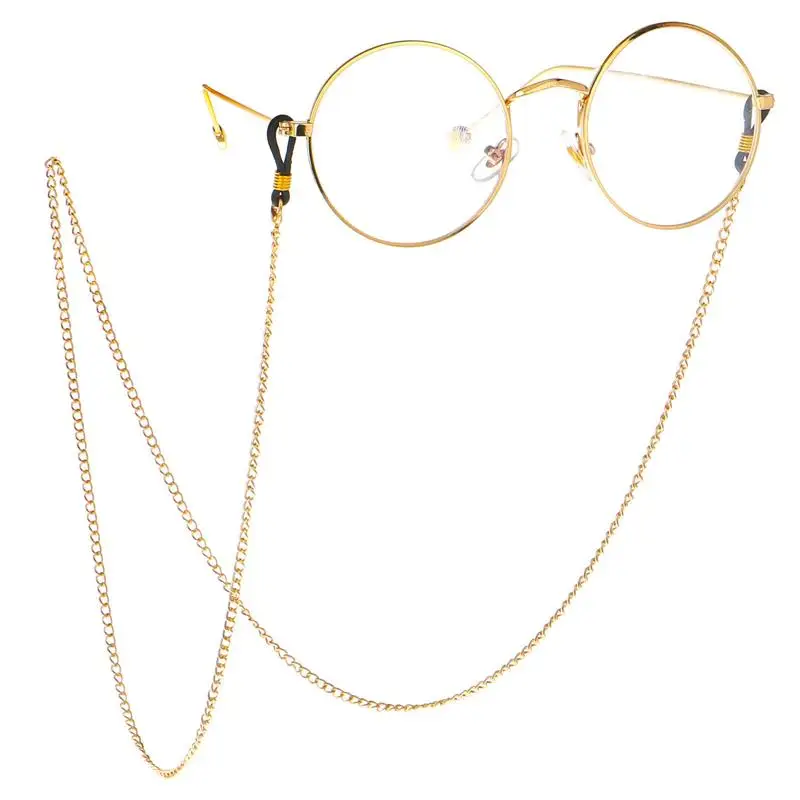 Золотая цепочка для очков, ремешок, металлический ремешок для очков, очки, модные очки, шнур, держатель, шейный шнур, простые аксессуары для очков