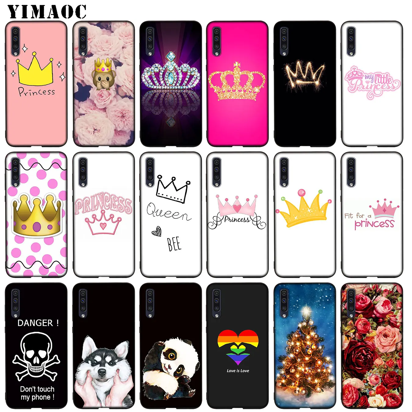 buy YIMAOC PRINCESS Queen boss crown king Soft Silicone Case for Samsung Galaxy A70 A60 A50 A40 A30 A20 A10 A50S A40S A30S A20S A10S