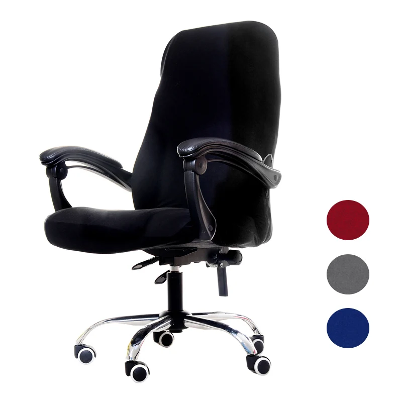 

1PC Office Chair Cover Spandex Elastic Stretch Black Grey Lift Computer Arm Chair Seat Cover M/L Size