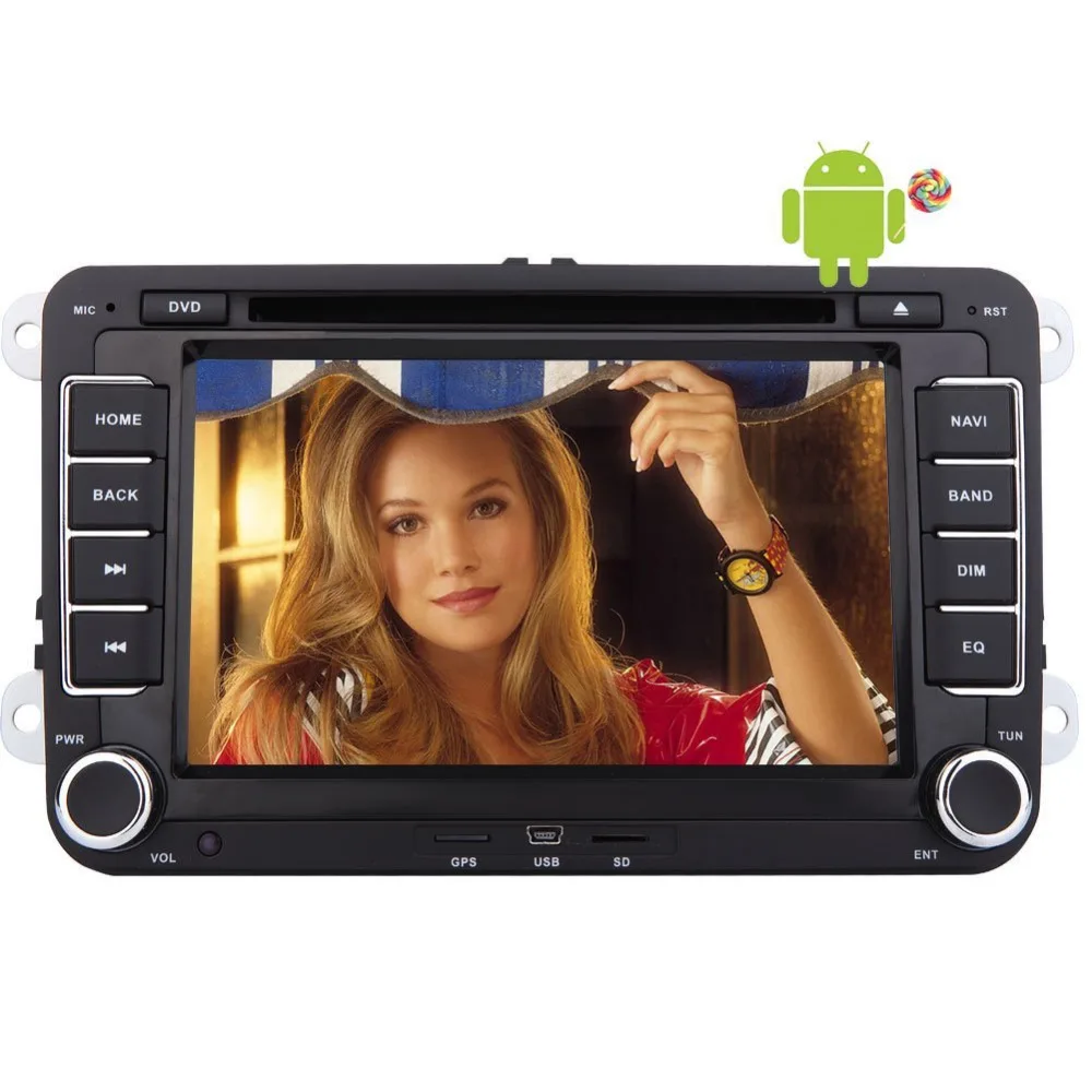 Android 5.1 2 Din in Dash Car Stereo DVD Player for VW Jetta Golf