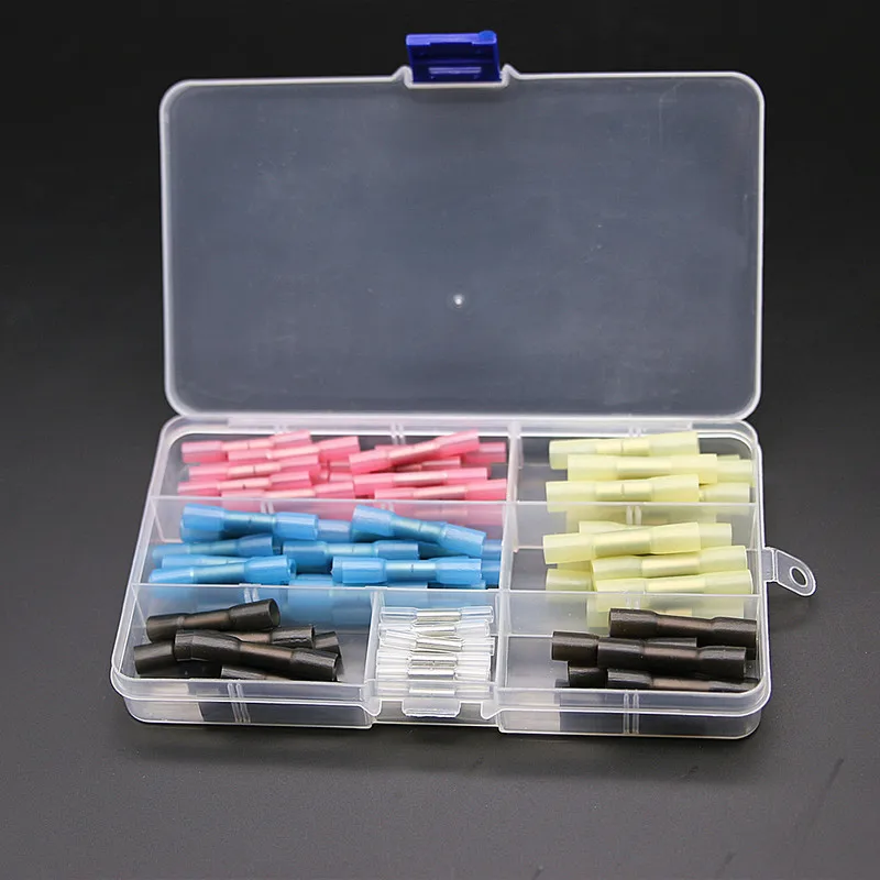 

100pcs Waterproof Heat Shrink Butt Connectors Electrical Wire Splice Cable Crimp Terminals Connectors