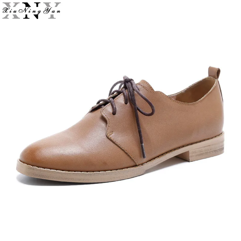XiuNingYan/Женская обувь на плоской подошве; Брендовая обувь; качественные лоферы; ручной работы жемчуг бусины; цвет белый, черный; повседневные броги; дерби; обувь размера плюс 33-43