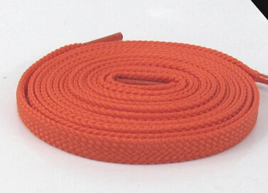 Классические Плоские двухслойные хлопковые шнурки 120 см длинные шнурки спортивные шнурки 2 пары в партии - Цвет: orange