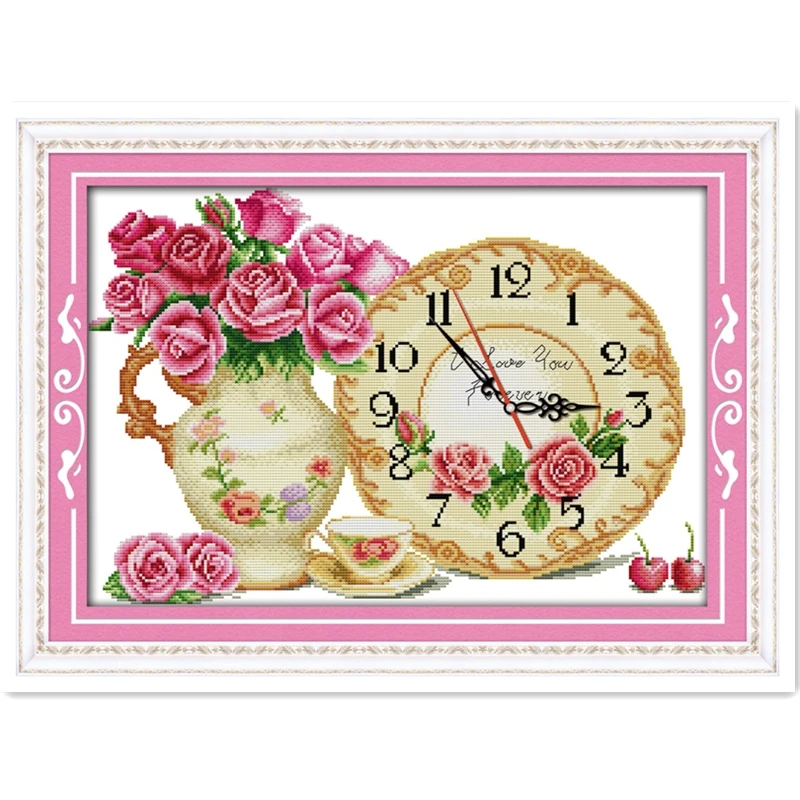 

Content Is Happiness Chinese Counted Cross Stitch Pattern Embroidery Cross Set DMC Cross Stitch Fabric Home Decoration DIY Set