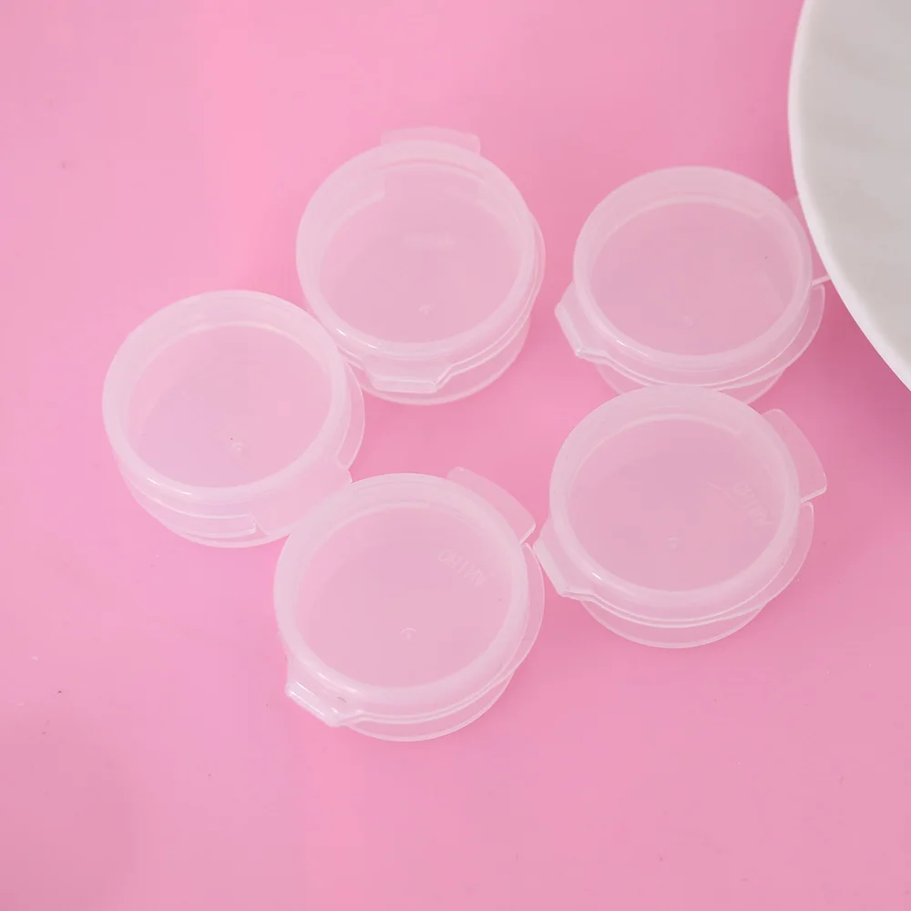 New 1PC Cosmetic Button Jar 5g Clear Plastic Button Box Mini Q Box Small Pot Leak 5