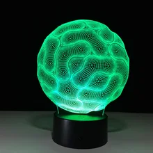7 цветов 3D огни светодиодный акриловые фонари сенсорный визуальное трехмерное освещение ночник