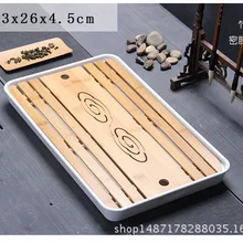 Мини бамбуковый поднос для чая, японский стиль, кунг-фу заварочный чайник, поднос для слива, чайные инструменты/аксессуары, китайский пуэр чай, пуэр