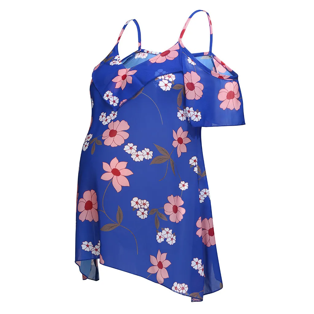 Vetement femme топы для беременных без рукавов кружевной Цветочный Рисунок сарафан для грудного вскармливания блузка для беременных ropa de mujer