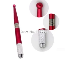 

Wholesale 100Pcs Red Lock-in Device Microblading Manual Tattoo Pen For Permanent Makeup Eyebrow 3D Eyebrow Embroidery Pen DHL #j