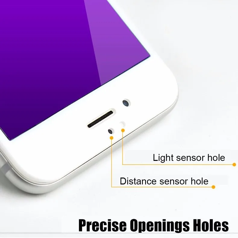 9H 3D полное покрытие анти синий светильник Закаленное стекло протектор экрана на iphone 6 7 Plus изогнутая пленка Мягкий край для iphone 7 6 6S Plus
