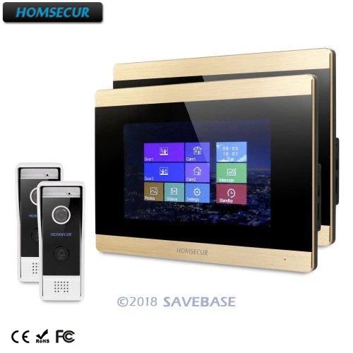 

HOMSECUR 7" Hands-free Video Door Phone Intercom System+Recording & Snapshot : BC031-B Camera+BM715-G