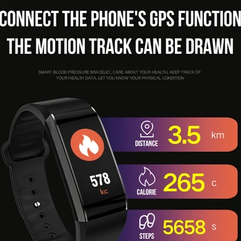 

0.96'' IPS color screen smart band blood pressure smart bracelet women men sports exercise tracker long standby smart wristband