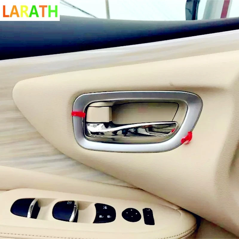 For Nissan Murano 2015 2016 4pcs Matte Chrome Car Interior Door Handles Bowl Cup Cover Molding Trim Decoration | Автомобили и