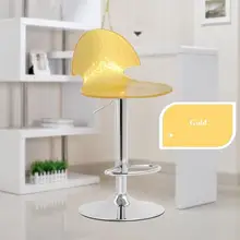 flower seat bar stool Australian pastoral style stool gold black color seat rotation villa chair free shipping