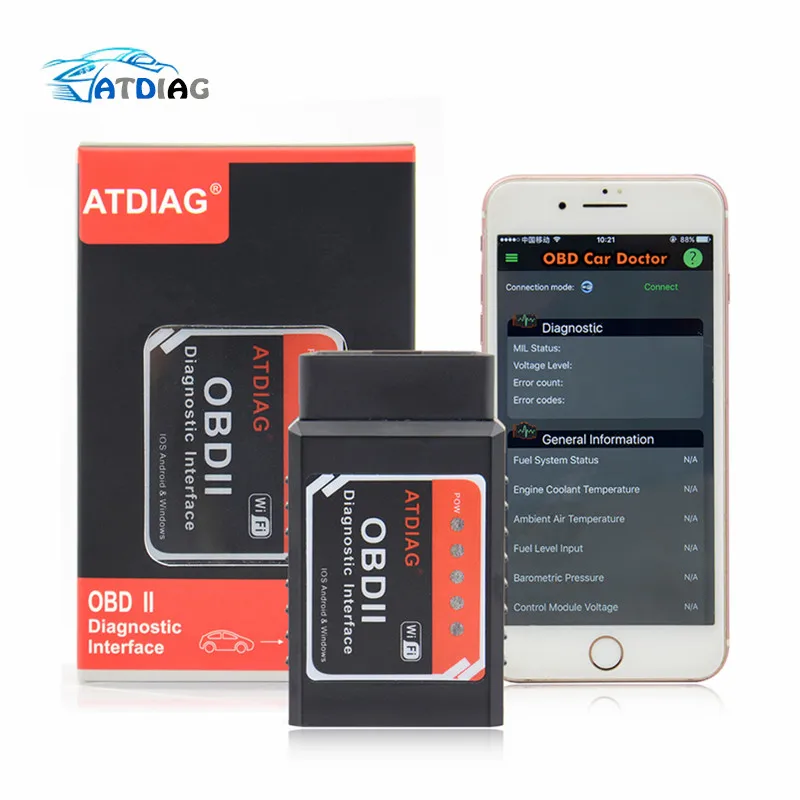ATDIAG прошивка V1.5 PIC18F25K80 чип ELM327 WIFI беспроводной для Android/iOS ELM 327 1 5 поддерживает