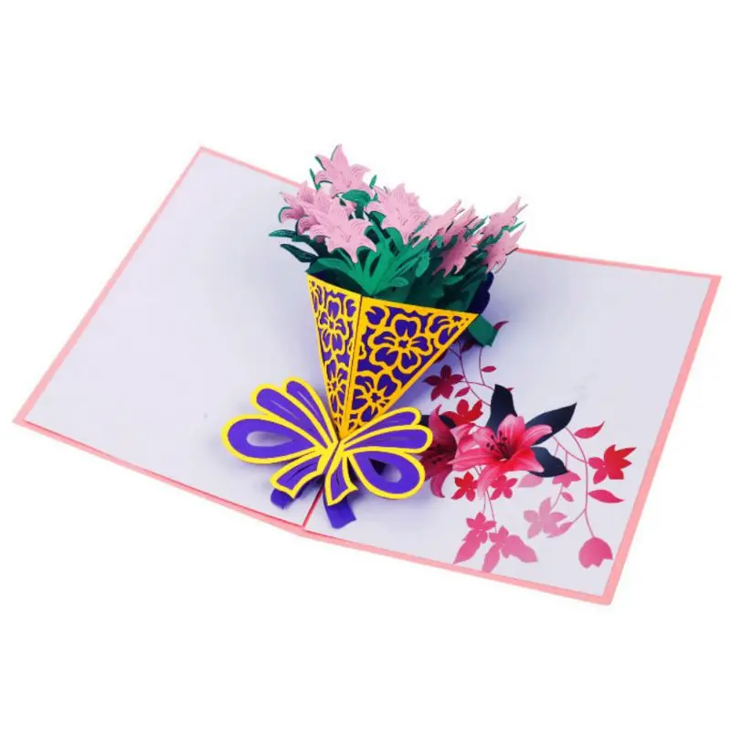  New Valentine's Day Fireworks 3D Greeting Card Festive Party Supplies Event Party Cards Invitations - 33038140100