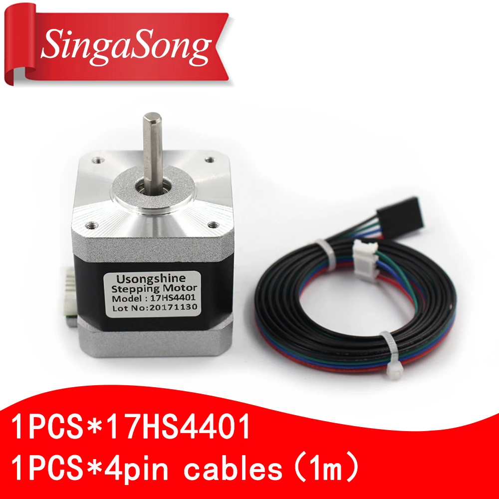 CE certification 1pcs 4-lead Nema17 Stepper Motor 42 motor Nema 17 motor 42BYGH 1.5A (17HS4401) motor for CNC XYZ