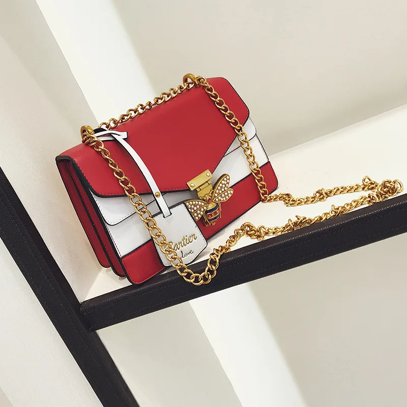 

New Single Shoulder Slant Bag 2019 Simple Style Women's Bag Locked Bee bag luxury handbags women bags designer
