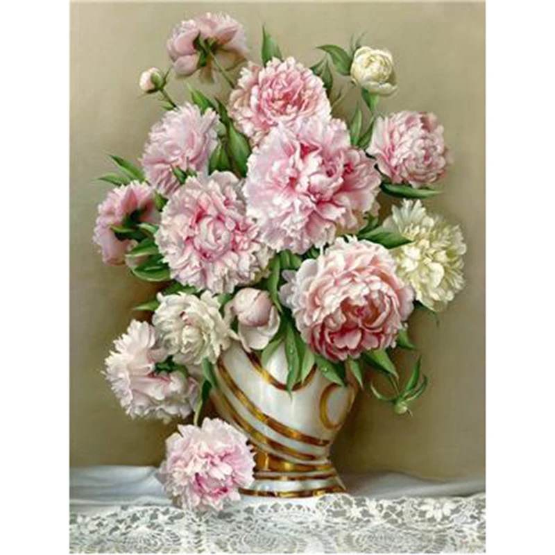 

,Diamond Embroidery"Flowers"Picture of Rhinestones,Diamond Painting Cross Stitch Peony Full Square Diamond Mosaic yy105
