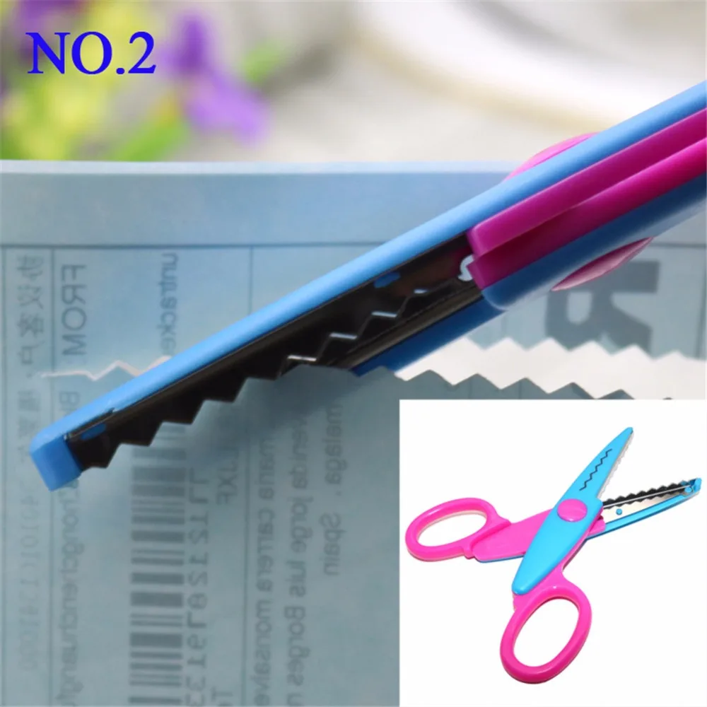 1pcs Colorful Laciness Scissors Metal And Plastic Diy Scrapbooking Photo  Colors Scissors Paper Diary Decoration With 6 Patterns - AliExpress