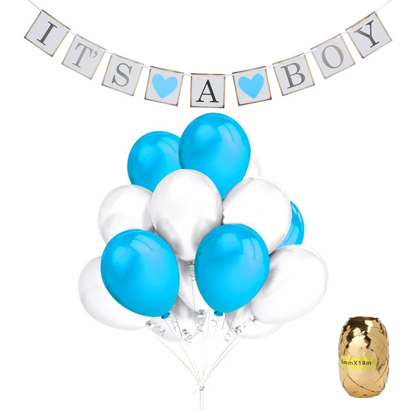 

2019 Baby Shower Party Decorations "Its a boy" Confetti balloon set for Gender Reveal