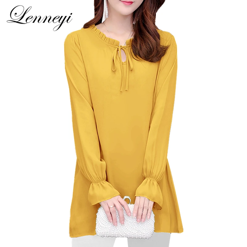 

Fashion Women Summer Top Plus Size 6XL Blouses Tops 2019 New Chiffon Loose Long Sleeve Blouse Shirt Ladies Tops Blusas Feminina