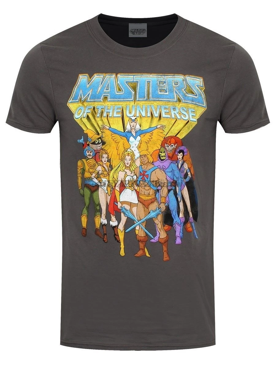 He Man Masters Of The Universe Group мужская серая футболка с короткими рукавами героями