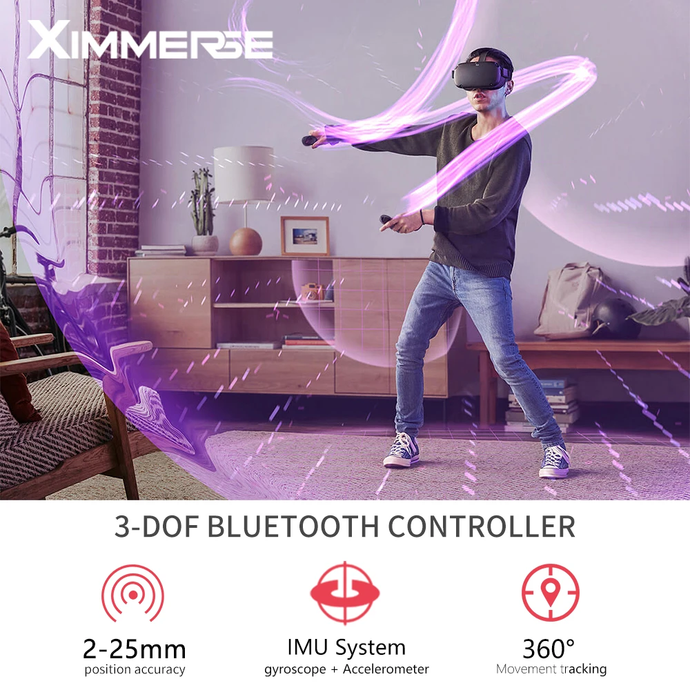 Ximmerse флип Очки виртуальной реальности VR контроллер 9 оси гироскопа Bluetooth 4,2 геймпад совместим с Очки виртуальной реальности VR гарнитура AR Remote 3 D контроллер