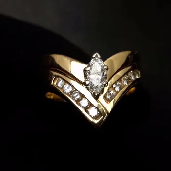 

Diamond Ring 0.65ct Pure 14 K Real Gold Jewelry 100% Natural White Diamonds Jewelry Female's Wedding Male's Engagement Rings