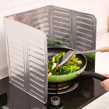

Aluminum Foil Kitchen Cooking Frying Pan Oil Splash Anti Splatter Guard Shield W15